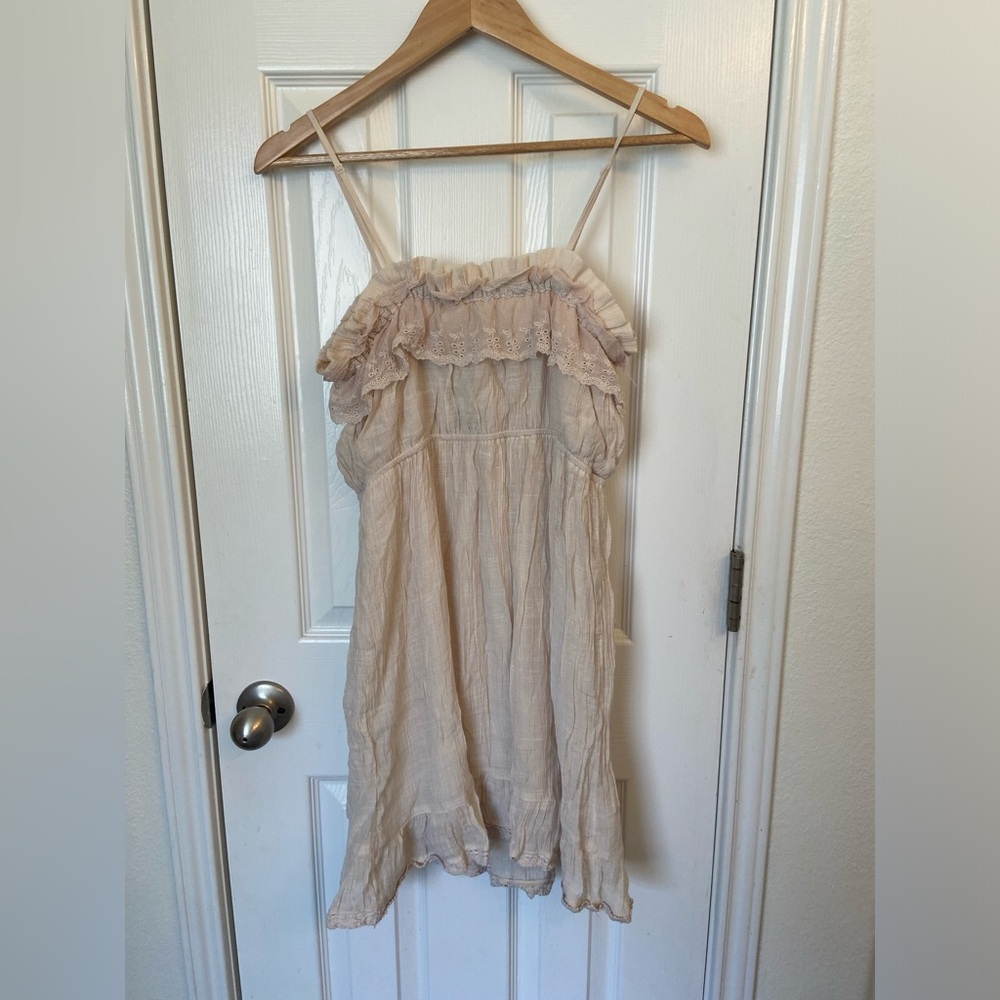 Poetry delicate and light cream summery dress